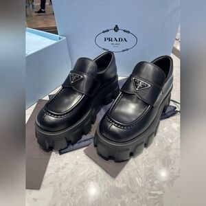 Prada Monolith leather Loafers